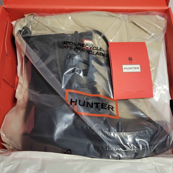 Hunter Shoes - Hunter Women's Diana Waterproof Lace-Up Rain Boots in Black